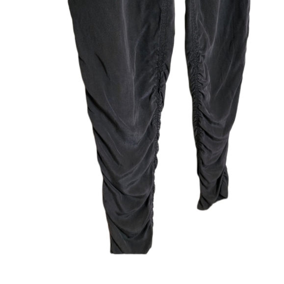 3.1 Phillip Lim black silk ruched joggers - Picture 8 of 14